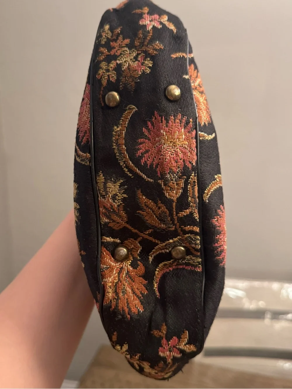 Vintage CARA Floral Elegant Handbag, 80s